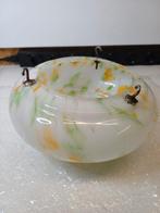 Vintage Glazen Plafondlamp Kap Jaren 50, Ophalen of Verzenden, Zo goed als nieuw, Glas, Vintage