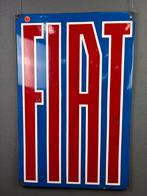 FIAT emaille reclamebord origineel en oud 68 x 97 cm, Ophalen