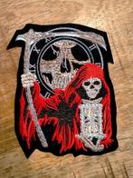 Grim Reaper zandloper magere hein logo patch embleem RARE, Ophalen of Verzenden, Nieuw, Kleding