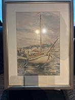 Schilderij van een zeilboot, Antiek en Kunst, Ophalen of Verzenden