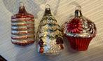 3 oude glazen kerst ornamenten, Ophalen