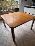 Uitklapbare Keukentafel - Kersenhout, Gebruikt, 100 tot 150 cm, Vierkant, Ophalen of Verzenden