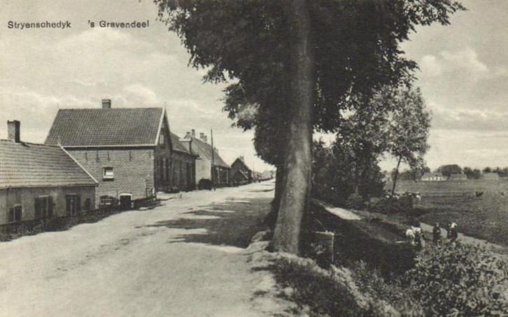 Stryenschedyk, s Gravendeel - ongelopen, Verzamelen, Ansichtkaarten | Nederland, Ongelopen, Zuid-Holland, Voor 1920, Ophalen of Verzenden