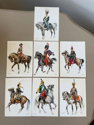 7 oude ansichtkaarten paard beschikbaar voor biedingen