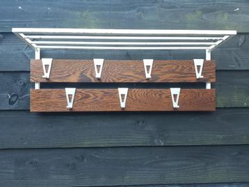 Wandkapstok Metalen frame, Wengé - Vintage jaren 60-70 beschikbaar voor biedingen