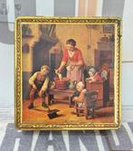 Oud Antiek Blik Demaret Chocola De Loose 1950 met slot, Verzamelen, Blikken, Ophalen of Verzenden, Gebruikt