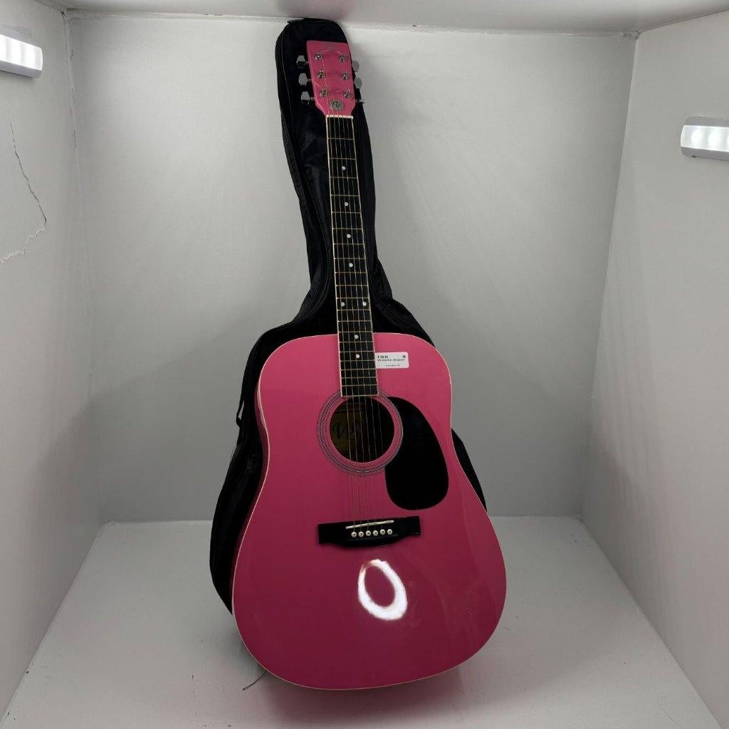 WS Gitaar Roze | Met hoes | Met garantie, Klassieke of Spaanse gitaar, Dordrecht@usedproducts.nl, Toulonselaan 72, Ophalen of Verzenden