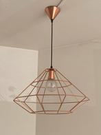 Koperkleurige hanglamp, Huis en Inrichting, Lampen | Hanglampen, Ophalen, Zo goed als nieuw, Modern, Minder dan 50 cm