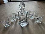 Whiskeykaraf kristal met 6 kristallen glazen, Ophalen, Zo goed als nieuw, Overige typen