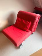 2 Rode eenpersoons slaapstoelen / logeerbedden, Huis en Inrichting, Ophalen, Gebruikt, Eenpersoons, 210 cm