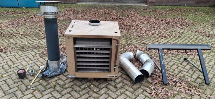 Heater aardgas met dakdoorvoer, thermostaat etc, Huis en Inrichting, Kachels, Gaskachel, Gas, Ophalen