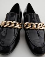 Zara lakloafers met goudkleurige ketting mt 40 1x gedragen, Verzenden, Zo goed als nieuw, Zara, Instappers