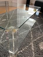 Mooie glazen salontafel., Huis en Inrichting, Ophalen, Modern , maar past ook in een klassiek interieur., Gebruikt, 50 tot 100 cm