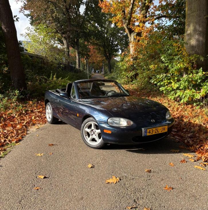 Mazda MX5 | 1.6 | 2000 | Blauw, Auto's, Mazda, Bedrijf, MX-5, Elektrische buitenspiegels, Elektrische ramen, Lichtmetalen velgen