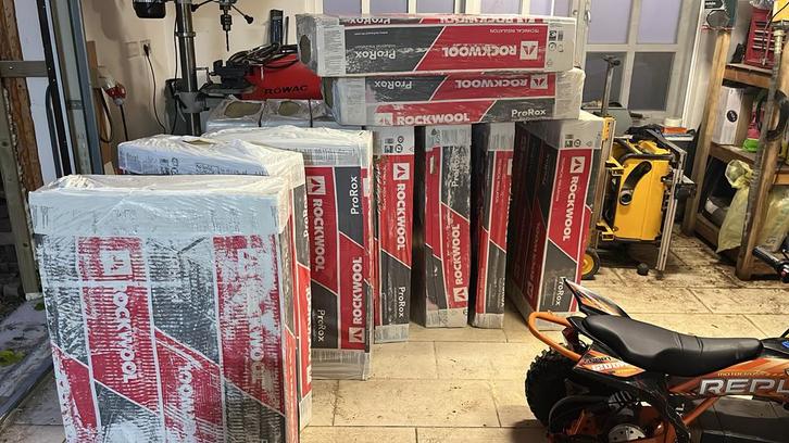 Steenwol Pro Rox Isolatie - Nieuw in verpakking!, Doe-het-zelf en Verbouw, Isolatie en Afdichting, Nieuw, Vloerisolatie, Steenwol