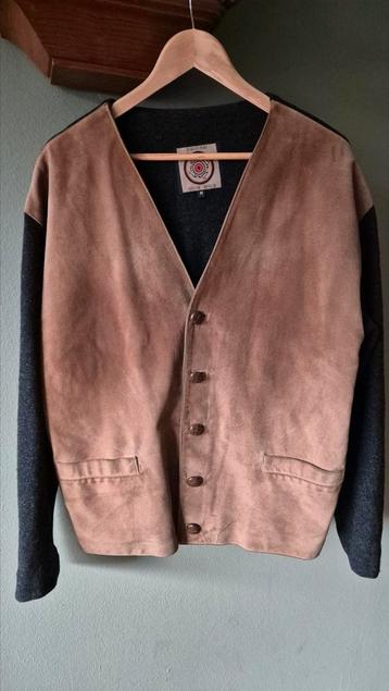 Vintage Sissy Boy suede met wol vest mt M leren knopen  beschikbaar voor biedingen