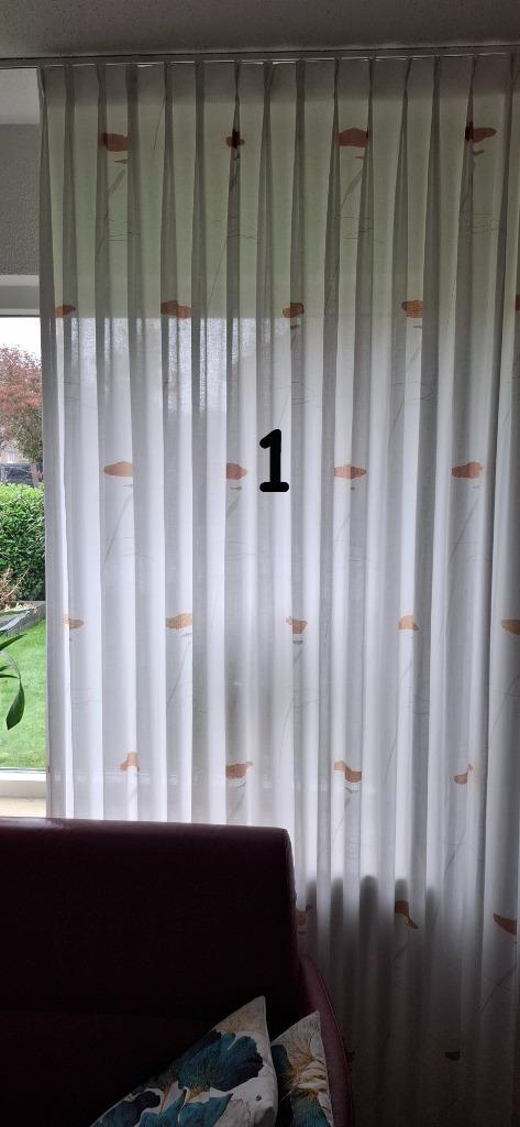 In Between gordijnen, Huis en Inrichting, Stoffering | Gordijnen en Lamellen, Gebruikt, 200 cm of meer, 200 cm of meer, Wit, Ophalen