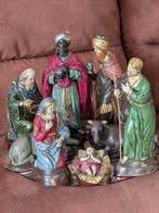 Vintage Stenen Kerstbeeldengroep 8 delen grote beelden, Diversen, Kerst, Ophalen of Verzenden
