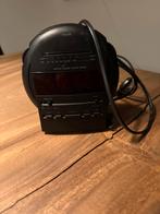 Vintage Digitale Wekker Radio, Ophalen of Verzenden, Gebruikt, Zwart, Hardcase