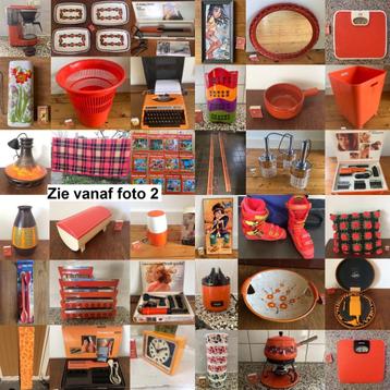 Oranje jaren 70 vintage spullen keuken slaapkamer mancave beschikbaar voor biedingen