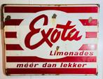 Emaille reclamebord van Excota limonade, Ophalen of Verzenden, Gebruikt, Reclamebord