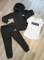Puma set: broek, shirt en hoodie met rits, zwart _ maat 128, Kinderen en Baby's, Kinderkleding | Maat 128, Puma, Jongen of Meisje
