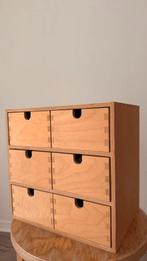 Houten ladekastje met 6 lades, voor kleine spullen, Ophalen, Minder dan 50 cm, Gebruikt, 5 laden of meer