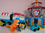 Paw Patrol Dino rescue vrachtwagen + uitkijktoren, Ophalen of Verzenden, Gebruikt