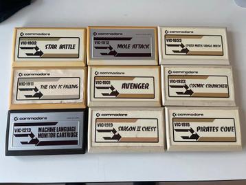 Commodore VIC-20 Cartridges - Zeldzame Collectie! beschikbaar voor biedingen