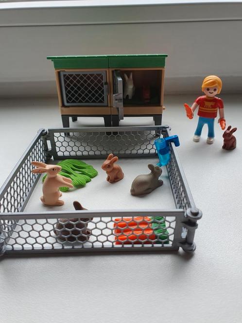 Playmobil 6140 konijnenhok compleet, Kinderen en Baby's, Speelgoed | Playmobil, Zo goed als nieuw, Ophalen
