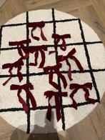 Nieuw 10x bordeaux rood verlours 10cm strik kerstboom clip, Ophalen of Verzenden, Nieuw