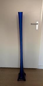 Langwerpige Vaas, Huis en Inrichting, Woonaccessoires | Vazen, Ophalen, Gebruikt, Blauw, Glas