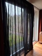 Zwarte vitrage 2x ca 235 x 250 (bxh), Ophalen of Verzenden, Zo goed als nieuw, 200 cm of meer, 200 cm of meer