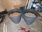 Kunststof tuinpotten en 80 liter split steen, Ophalen of Verzenden, Gebruikt, Rond, Minder dan 60 cm