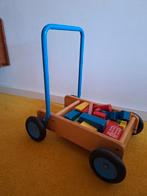 Vintage Loopwagen met Blokken, Ophalen, Gebruikt, Overige typen, Met wieltjes