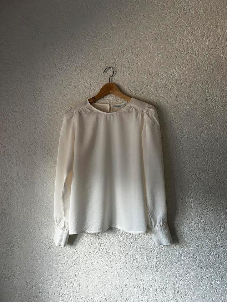 Top MSCH Copenhagen (M), Kleding | Dames, Tops, Zo goed als nieuw, Maat 38/40 (M), Wit, Lange mouw, Ophalen of Verzenden