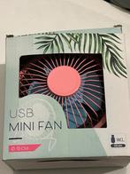 USB Mini fan roze, Witgoed en Apparatuur, Ventilatoren, Ophalen of Verzenden, Nieuw, Tafelventilator