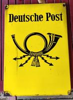 Groot emaille reclamebord, emailschild Deutsche Post 66x45, Ophalen of Verzenden, Gebruikt, Reclamebord