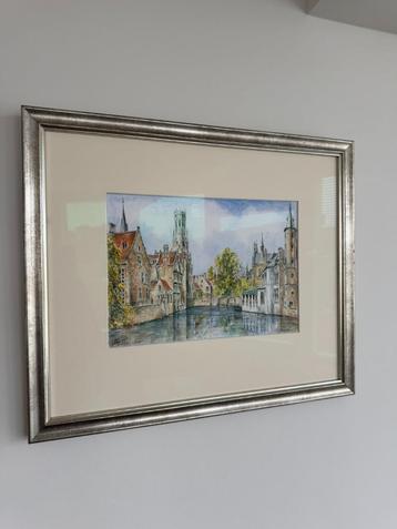 Mooi verfijnde lithografie 'Brugge' van Johny de Witte beschikbaar voor biedingen