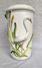 Decoratieve cache-pot met reiger decoratie, paraplubak, Verzenden