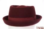 herenhoed Porkpie Hawkins bruin rood vilt mt 57 en 59 Nieuw, Kleding | Heren, Hoeden en Petten, Hoed, Nieuw, Ophalen of Verzenden