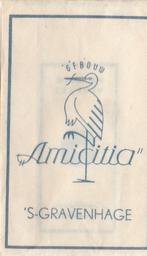 gebouw Amicitia Den Haag - ooievaar reiger, Ophalen of Verzenden