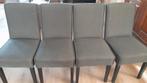 Eetkamerstoelen 4 stuks, antraciet, Huis en Inrichting, Ophalen, Zo goed als nieuw, Grijs, Vier
