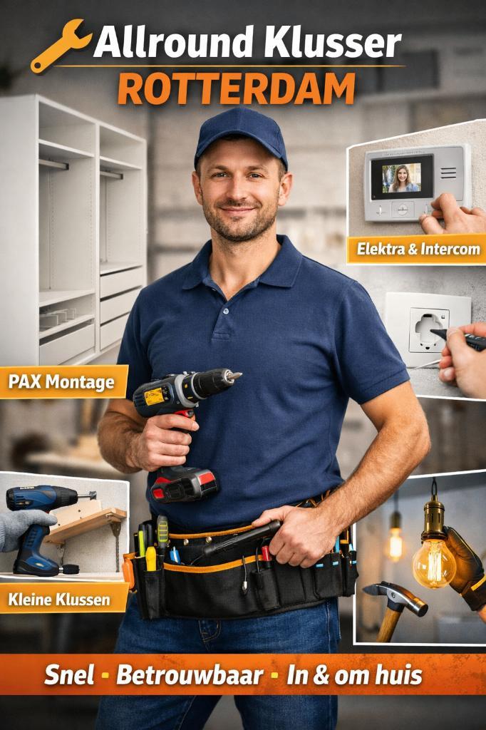 Allround Klusser Rotterdam | PAX montage & elektra, Vacatures, Vacatures | Schoonmaak en Facilitaire diensten, Overige vormen