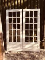 Dubbele deuren, tuin deuren, Doe-het-zelf en Verbouw, Deuren en Horren, Ophalen, 80 tot 100 cm, 200 tot 215 cm, Glas