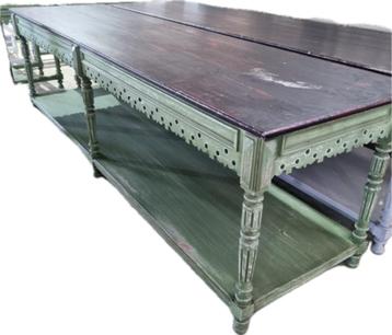 lange tafel stoffentafel stoffen 6 poot  beschikbaar voor biedingen