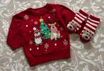 Kersttrui en kerstsokjes maat 68, Ophalen of Verzenden, Zo goed als nieuw, 104 of kleiner, Jongen of Meisje