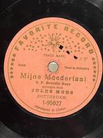 2 zeldzame 78 Toeren Jules Moes - Favorite Record, Antiek en Kunst, Ophalen of Verzenden