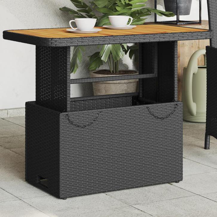 Tuintafel 90x55x71 cm poly  rattan €95, Tuin en Terras, Tuinmeubel-accessoires, Nieuw, Ophalen of Verzenden
