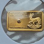 1/20 ounce 999.9 goudbaar 2010 met diamant, Ophalen of Verzenden, Goud